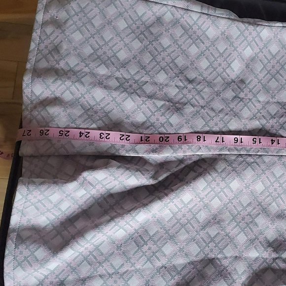 Vintage 70s Pink and Grey Plaid Poly Blazer by Country Set Sz Small - Picture 14 of 15